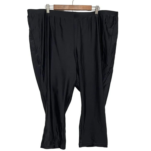Catherines Pull On Ponte Knit Leggings Pants Size 3X Stretch Black - Picture 1 of 6